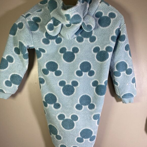 Disney Womens Mickey Mouse Fleece Lounge Cozy Hoodie Green Full Zip Extra Small - Picture 8 of 16